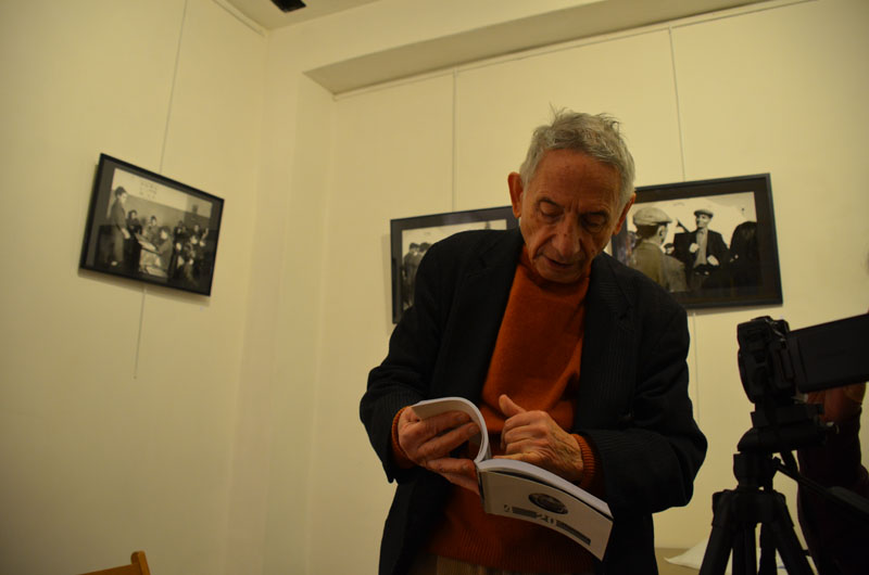 Mario Dondero à la Librairie italienne à ParisPhotographie ©Geneviève Delalot